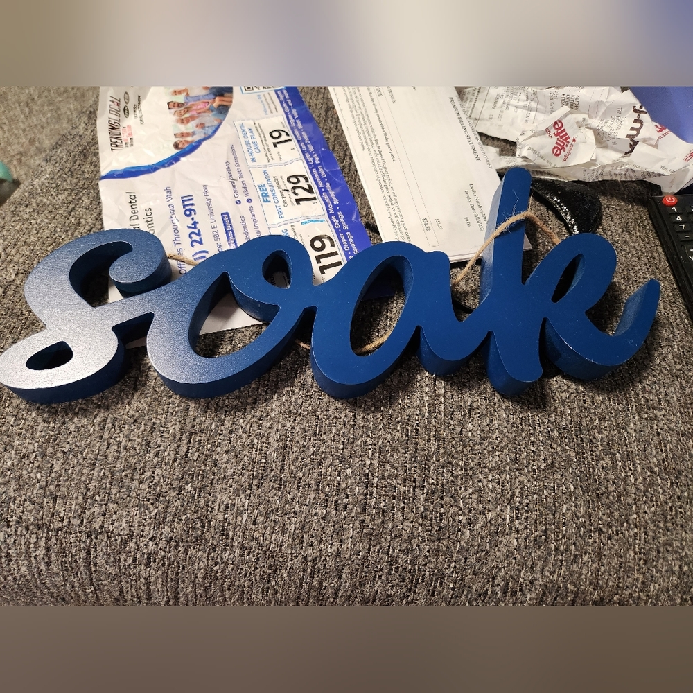 Solid wood sign Soak